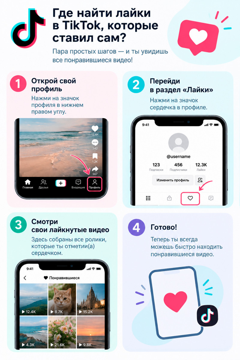 найти тик ток лайки