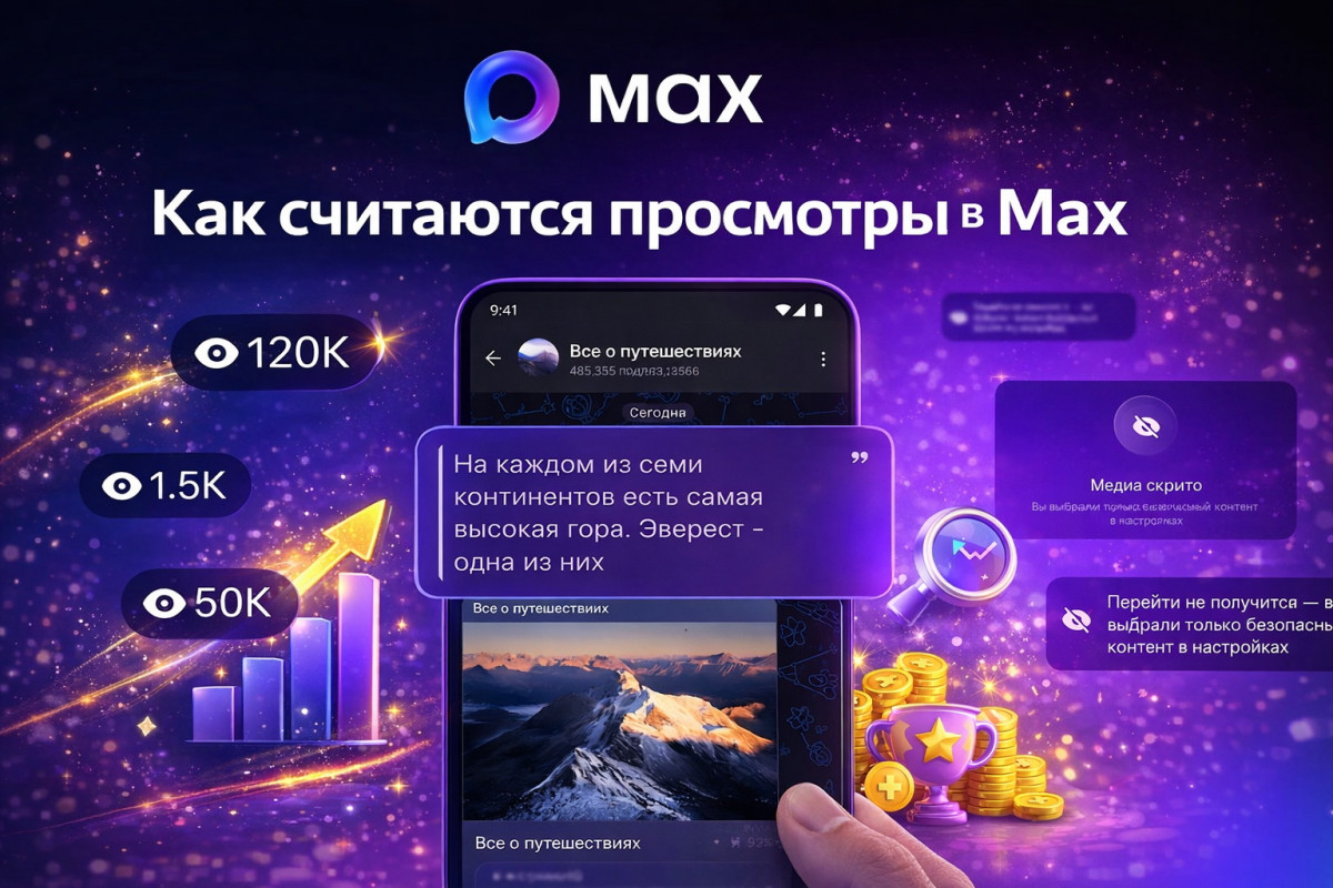Как считаются просмотры в Макс каналах и группах